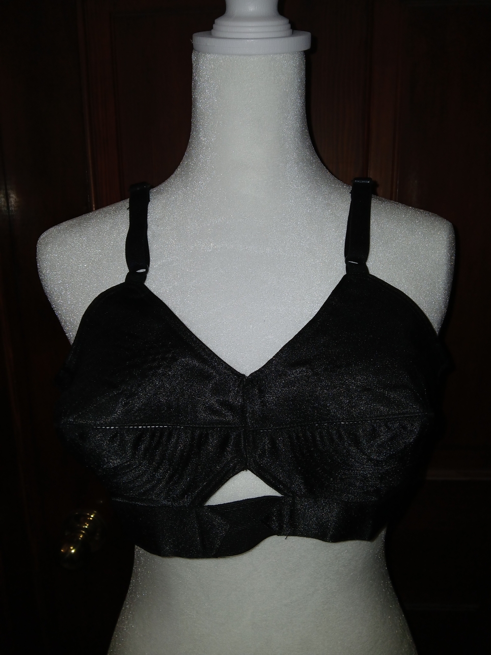 Vintage Repro Black Wireless Bullet Bra - Women Intimates & Sleepwear
